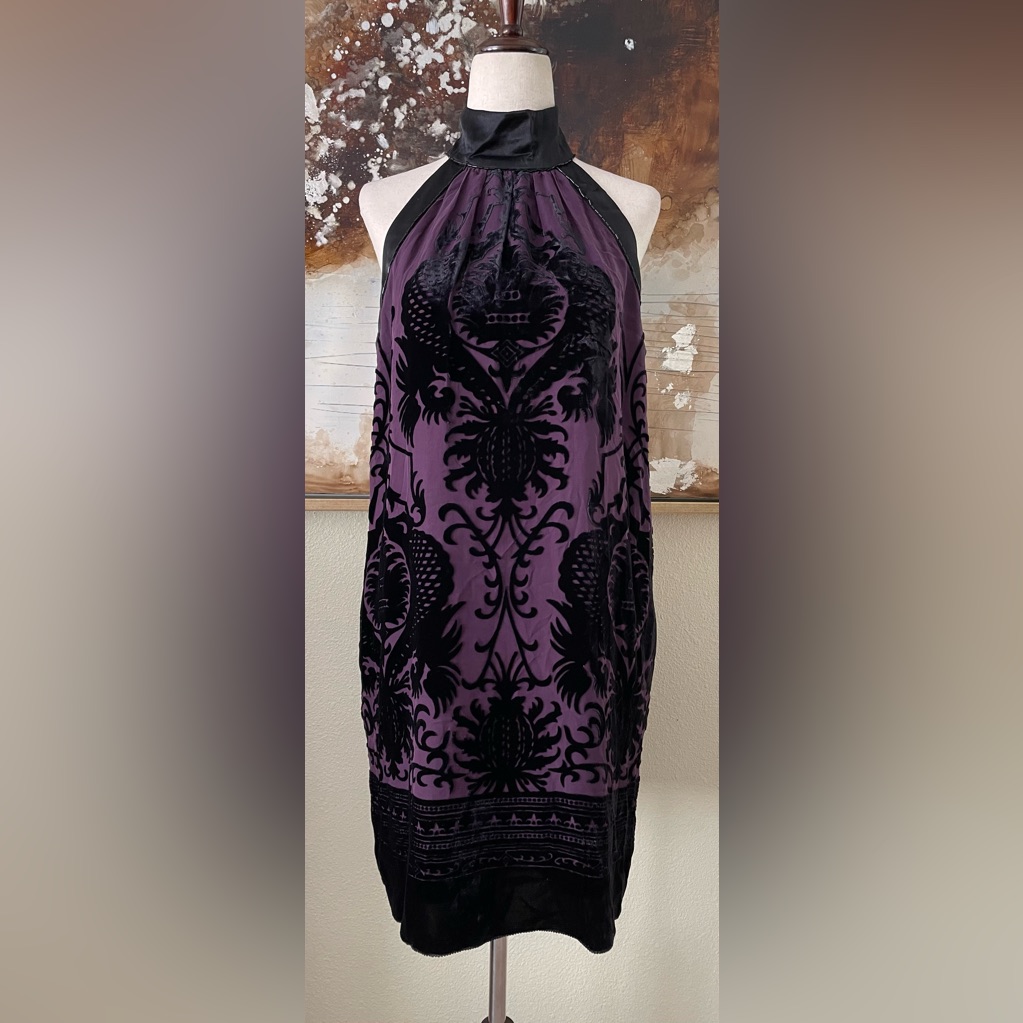 Max Studio Silk Blend Velvet Dress Size Xs Bnwt ~